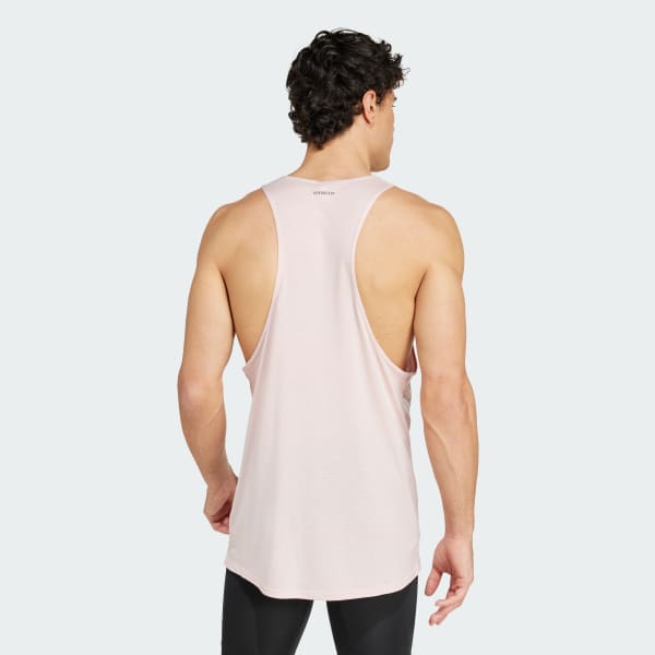 Rosa Camiseta sin mangas Workout Stringer