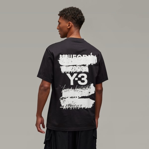 Black Y-3 Graphic Short Sleeve Tee