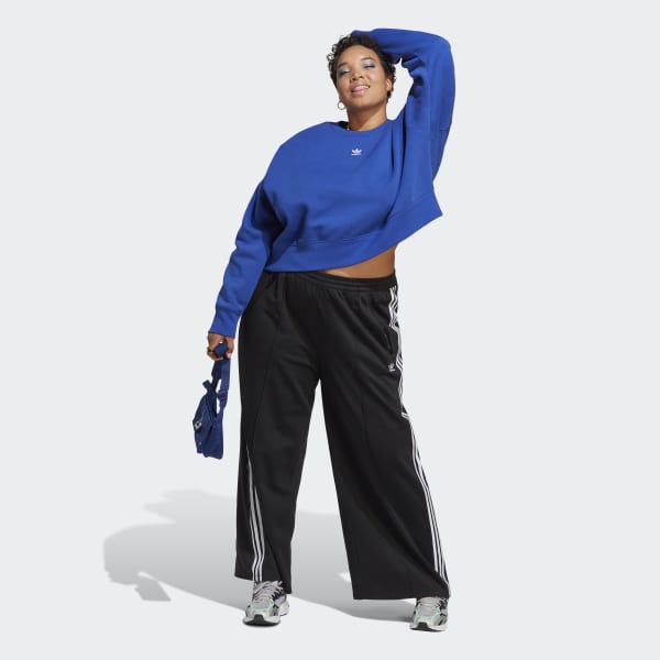 adidas Adicolor Essentials Crew Sweatshirt | Blue Size) Lifestyle - US | (Plus adidas Women\'s
