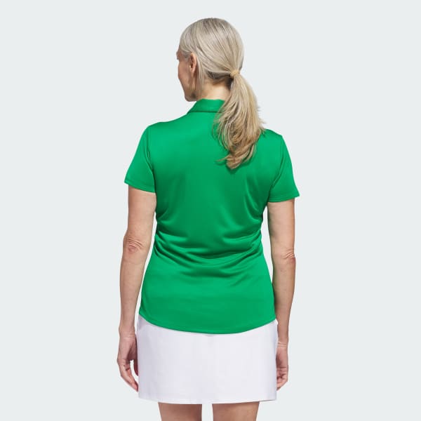 adidas Women s Solid Performance Short Sleeve Polo Shirt Green adidas Thailand