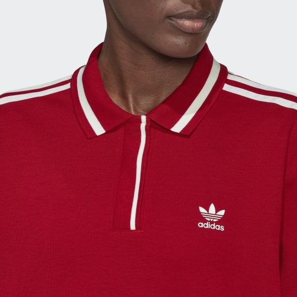 Red adidas dress discount