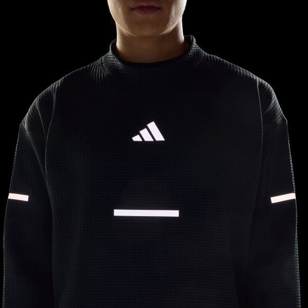 adidas Adi365 Running CLIMAWARM+ Crewneck - Black | Free