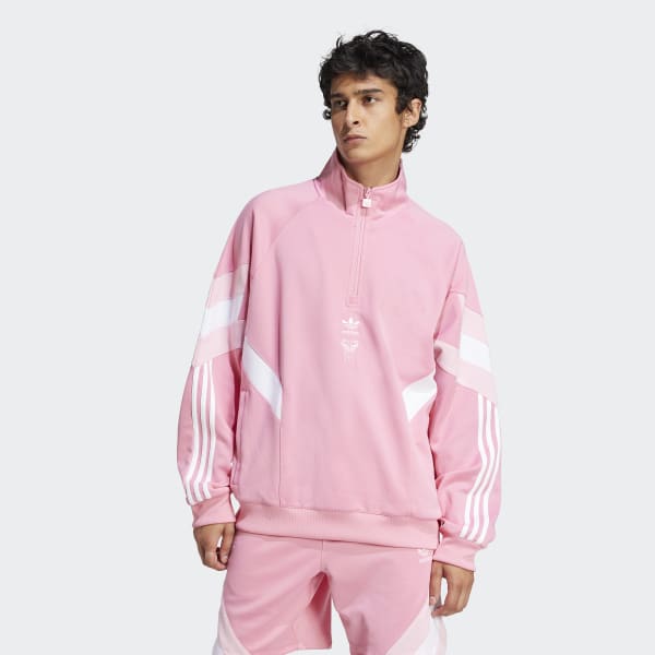 adidas Inter Miami CF Originals Half-Zip Crew Sweatshirt - Pink