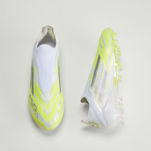 biela Dámske futbalové kopačky F50 SPARKFUSION ELITE Laceless Firm Ground / Artificial Ground