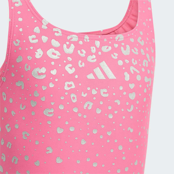 Pink Glitter V-back Kids badedragt