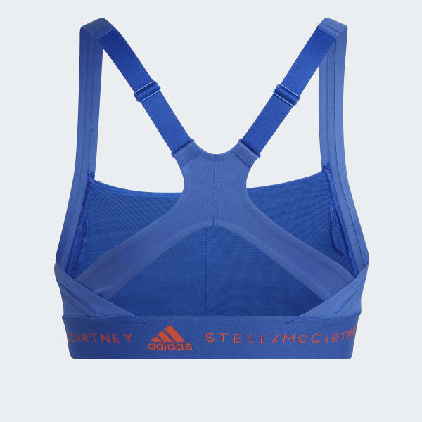 Niebieski adidas by Stella McCartney TruePurpose Medium Support Bra DL559