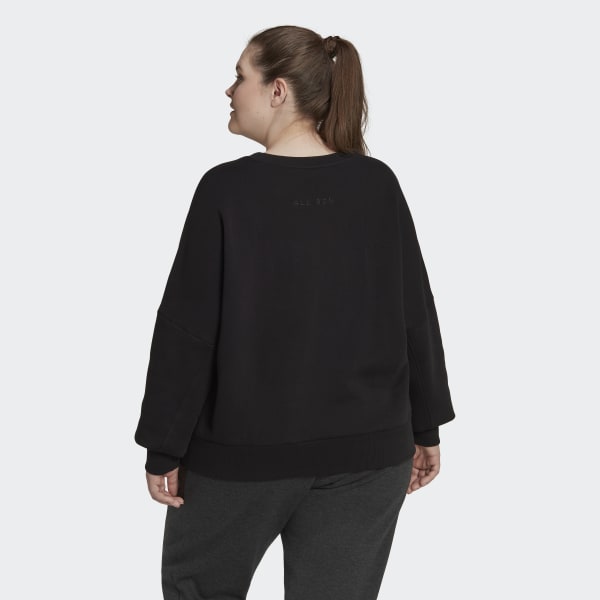 Svart ALL SZN Fleece Sweatshirt (Plus Size) TV386