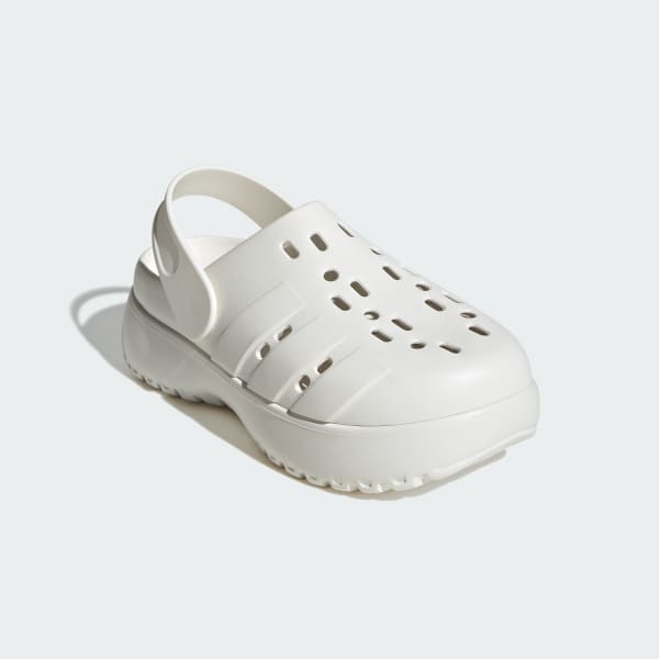 White 아딜렛 플랫폼 클로그
