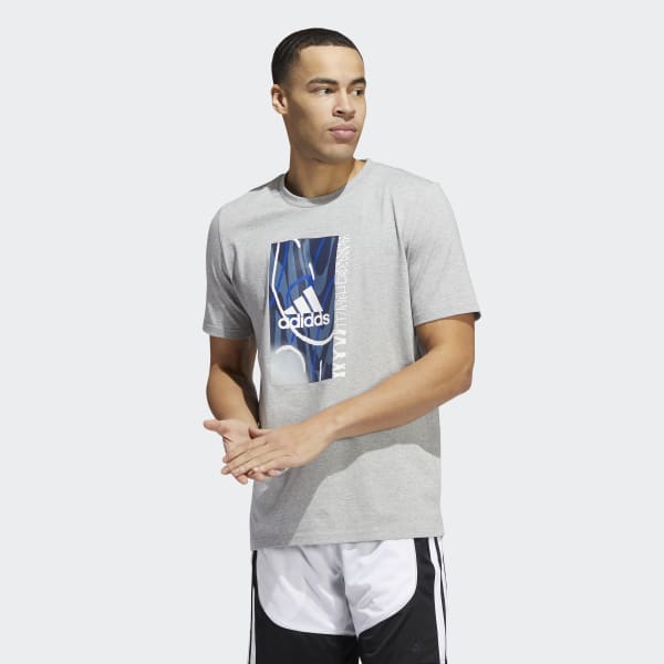 Grey Badge of Sport Courts Graphic T-Shirt II920