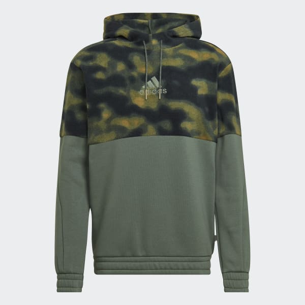 Zielony Polar Fleece Nature Hoodie D5804
