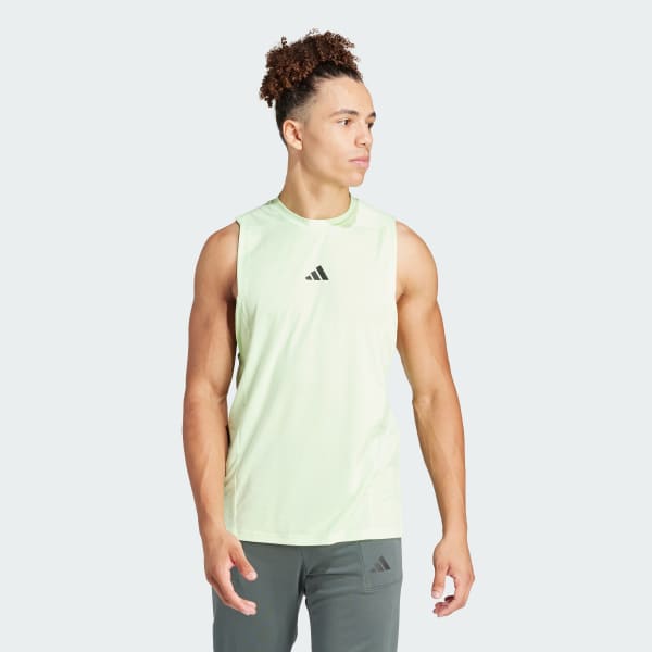 adidas Designed for Training Workout Tank Top - Green | Men's Training ...