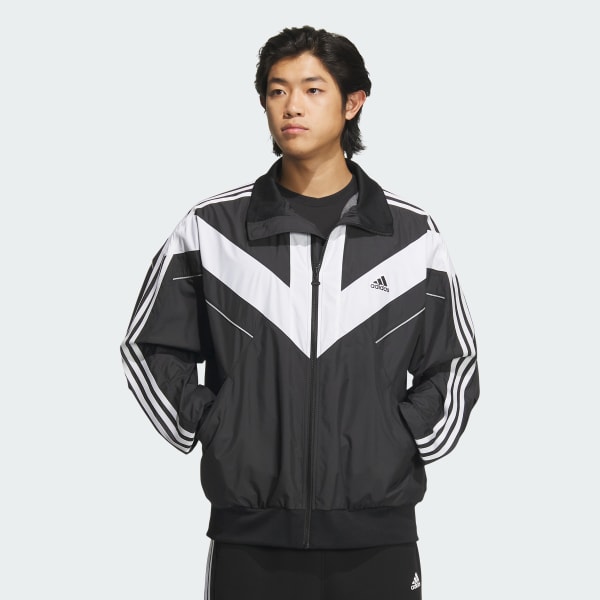adidas スリーストライプス バックルーズフィット ジャケット アディダス スリーストライプス パック ルーズフィットトラック