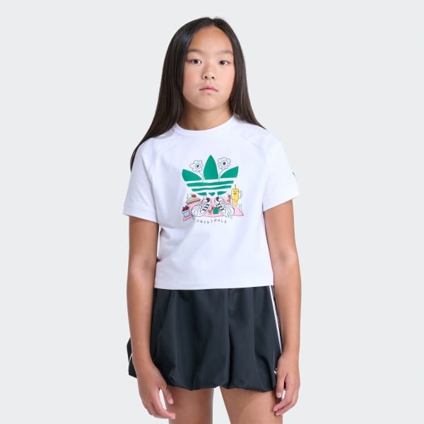 White GRAPHIC RAGLAN TEE