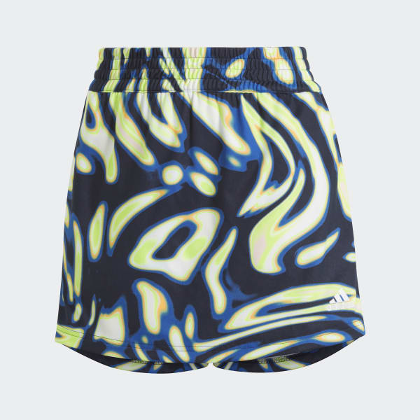 Azul Falda Pantalón Vibrant Print
