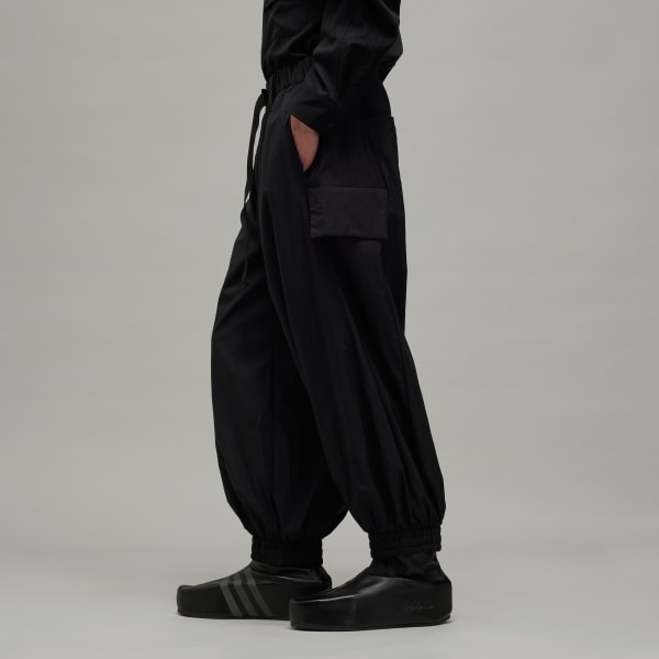 adidas Y 3 Allover Print Nylon Shell Tracksuit Bottoms Black adidas UK