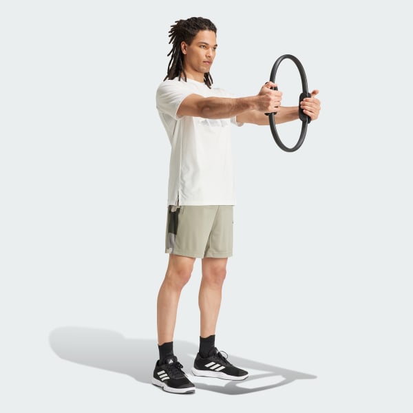Blanco Playera Train Essentials Camo Graphic Logo