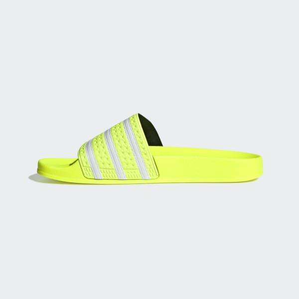 adidas neon yellow slides