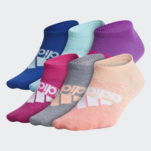 Multicolor Superlite Badge of Sport No-Show Socks 6 Pairs HIT59A