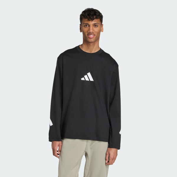 adidas Z.N.E. Long Sleeve Tee - Black | Free Shipping with adiClub