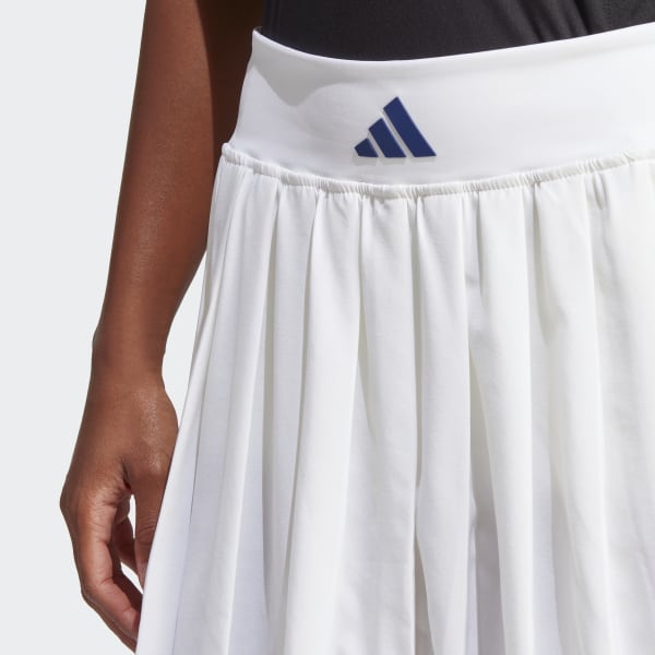 adidas Clubhouse Premium Classic Tennis Pleated Skirt - White | Women's ...
