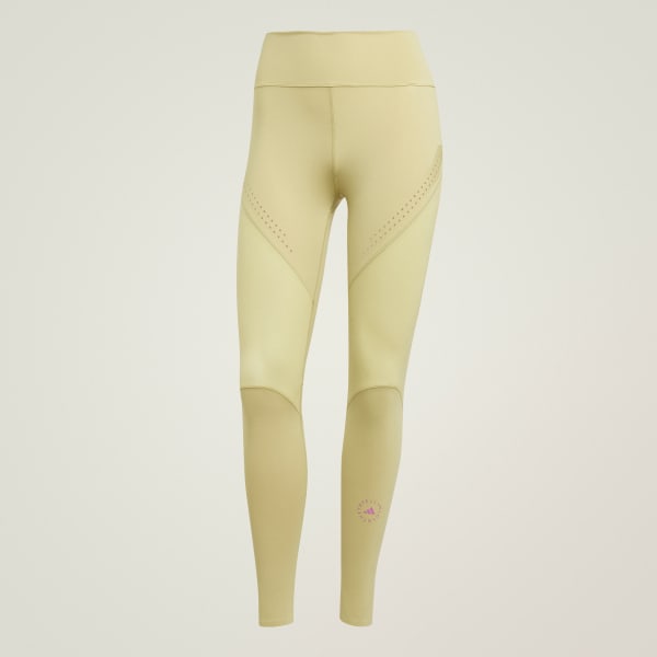สีเหลือง กางเกงเทรนนิงรัดรูปเจ็ดส่วน adidas by Stella McCartney TruePurpose Optime