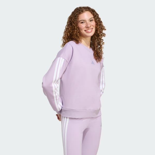 Essentials 3-Stripes Fleece Sweatshirt