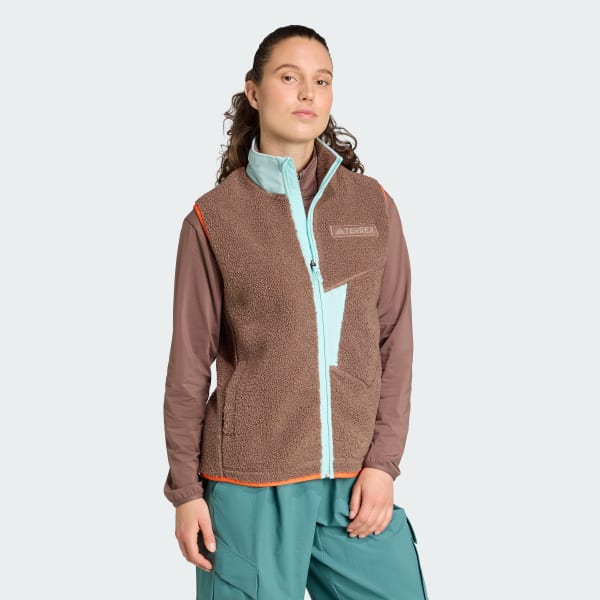Brown Terrex Xploric High Pile Fleece Vest