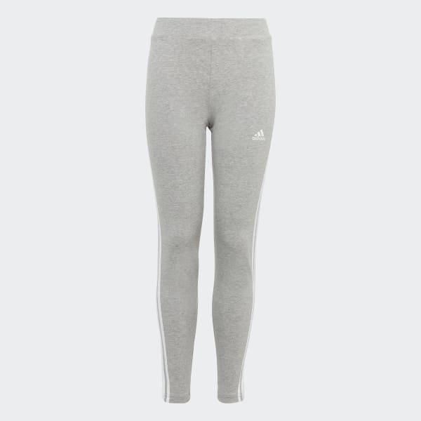 Cinza Legging Algodão Essentials 3-Stripes