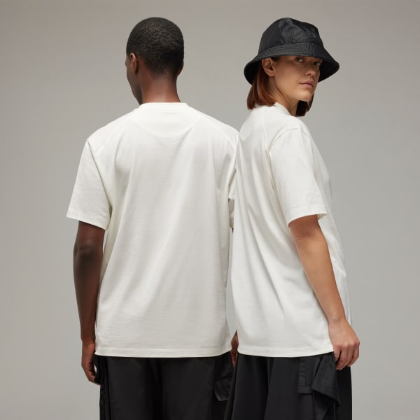 White Y-3 Graphic Short Sleeve Tee