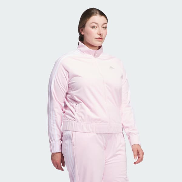 Plus size pink adidas tracksuit discount