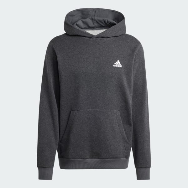 Noir Sweat-shirt à capuche chiné Seasonal Essentials