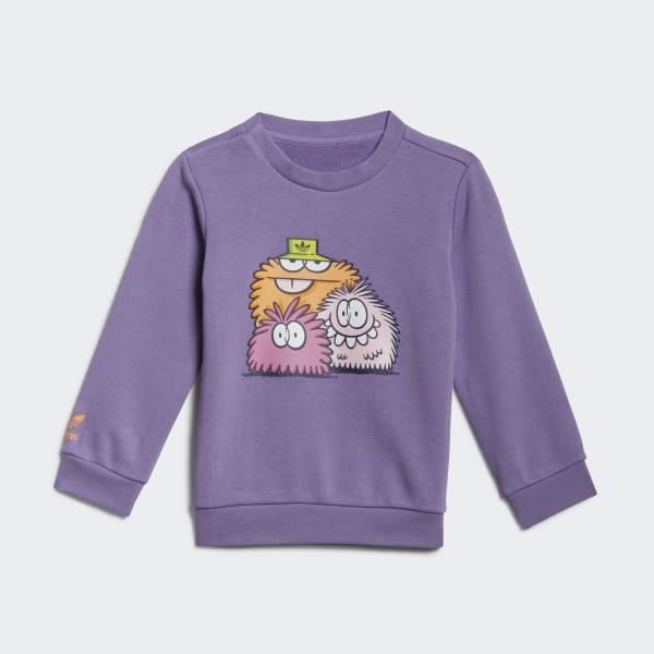 Purple adidas Originals x Kevin Lyons Crew Set