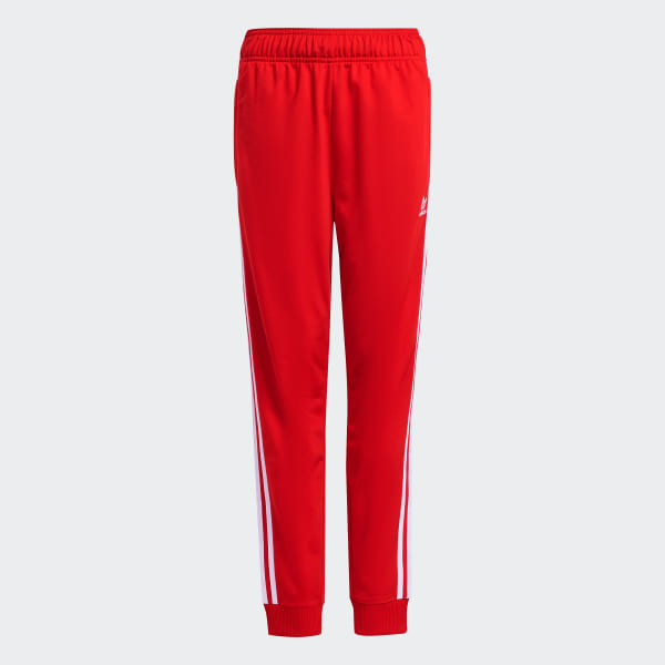 Red Adicolor SST Track Tracksuit Bottoms Kids