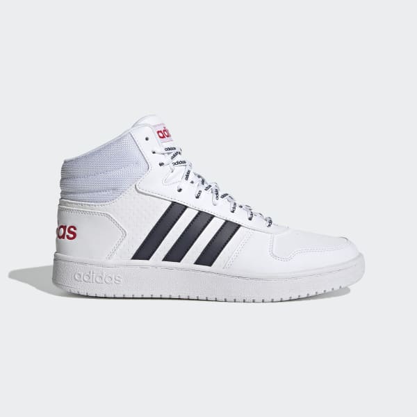 Branco Tênis Hoops 2.0 Mid