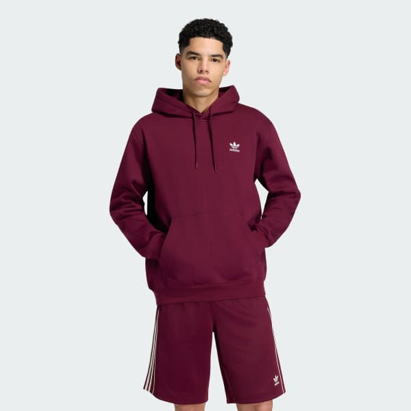 Bordo CAMISOLA COM CAPUZ ESSENTIAL EM FLEECE COM CORTE DESCONTRAÍDO