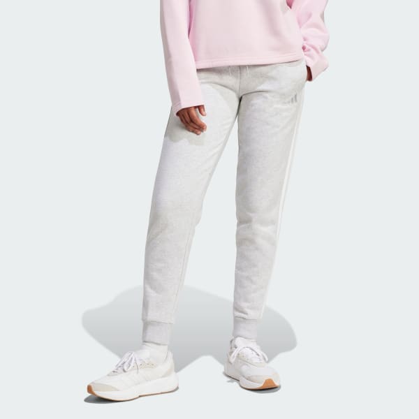 Grau Essentials 3-Streifen Fleece Slim Hose