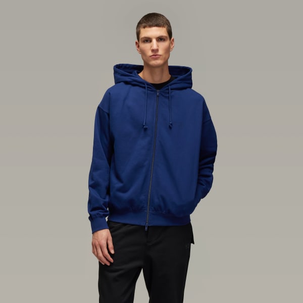 adidas Y-3 French Terry Zip Hoodie - Blue | Free Shipping