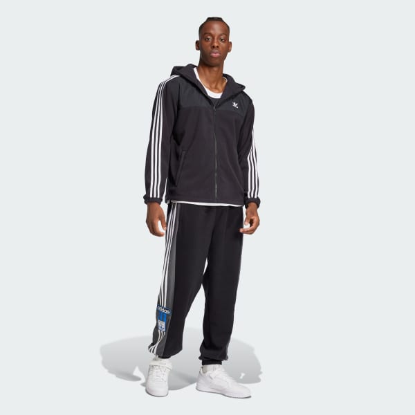 Noir Sweat-shirt à capuche molleton Adicolor 3-Stripes Teddy