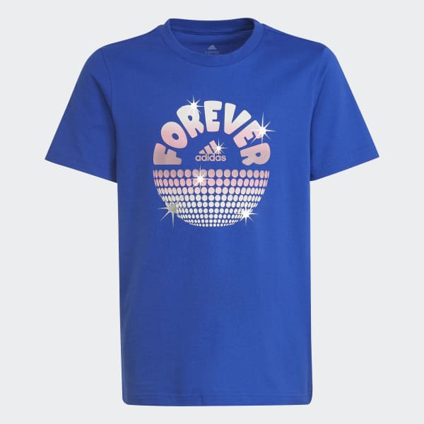 modrá Glam Graphic T-Shirt