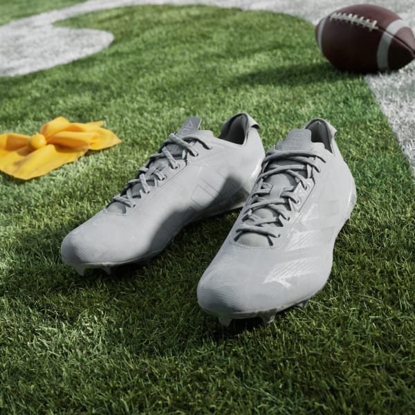 Grey Adizero Electric II SMU Football Cleats