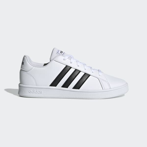 adidas grand court white and black