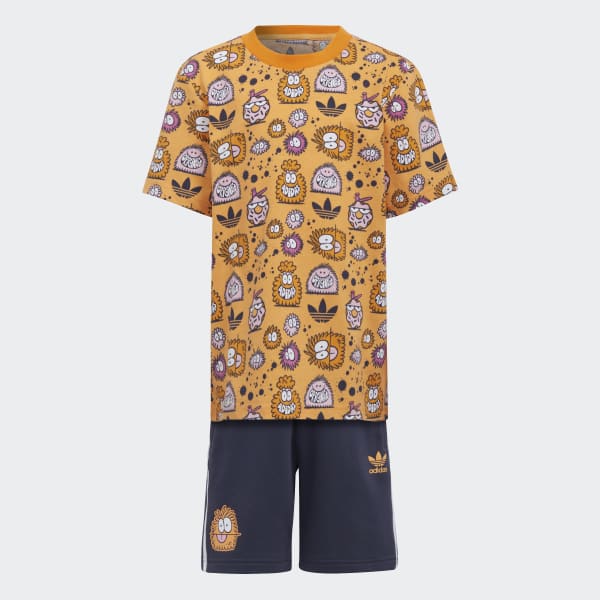 Naranja Conjunto Shorts y Playera adidas x Kevin Lyons
