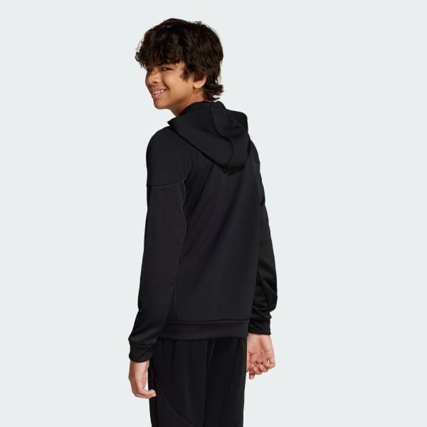 Zwart Tiro 25 Ritshoodie Kids