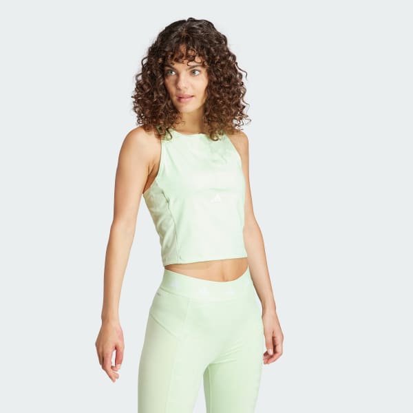 Yesil TECHFIT Printed Crop Training Atleti