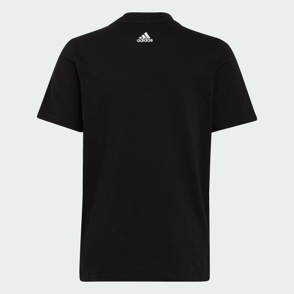 Negro Polera Essentials Logo Lineal Algodón