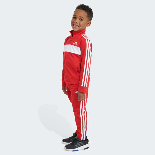 adidas Two-Piece Essential Tricot Jacket Set - Red | Free Shipping