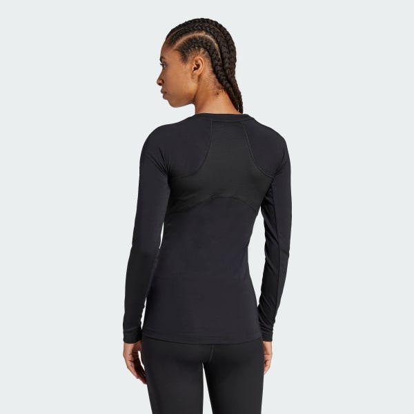 adidas TECHFIT Long Sleeve Tee - Black | Free Shipping with