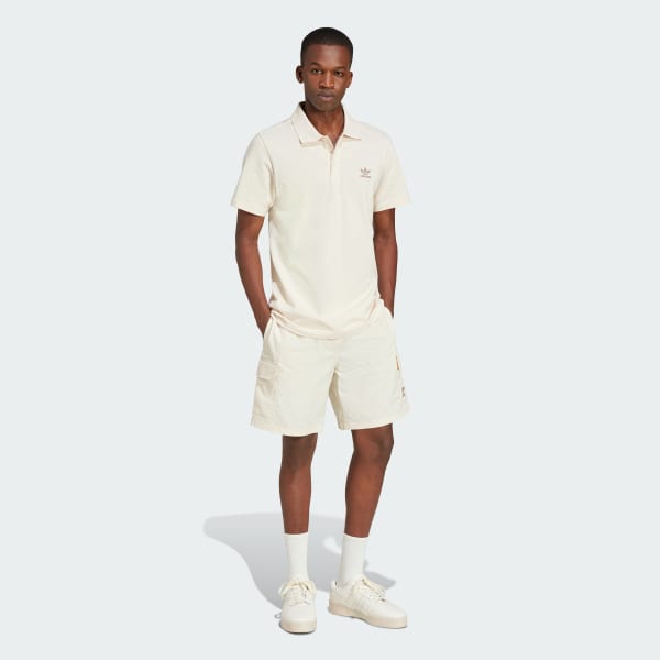 Blanco Shorts Cargo Trifolio Essentials Tejidos