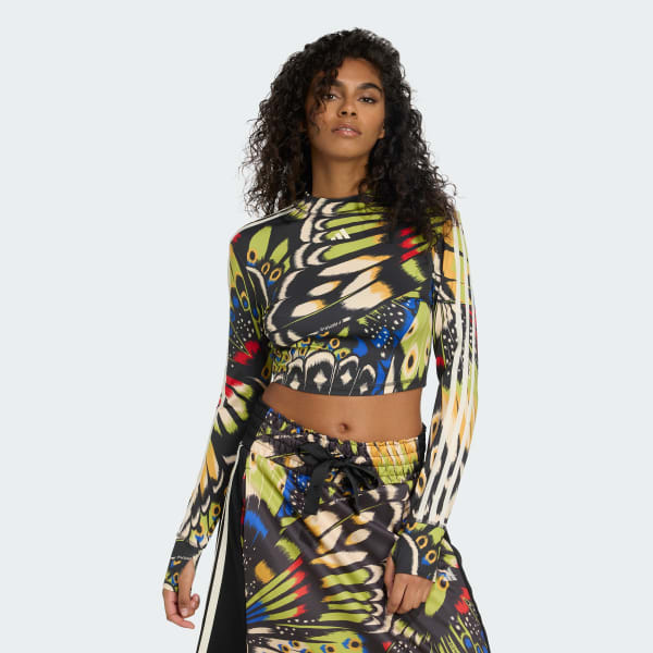 Negro Remera Manga Larga adidas X FARM Rio