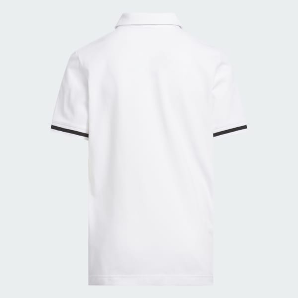 White Piqué Club Polo Shirt Kids